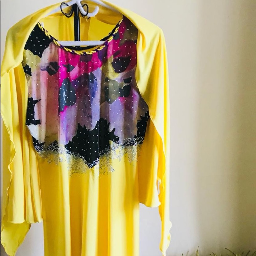 Yellow African dress